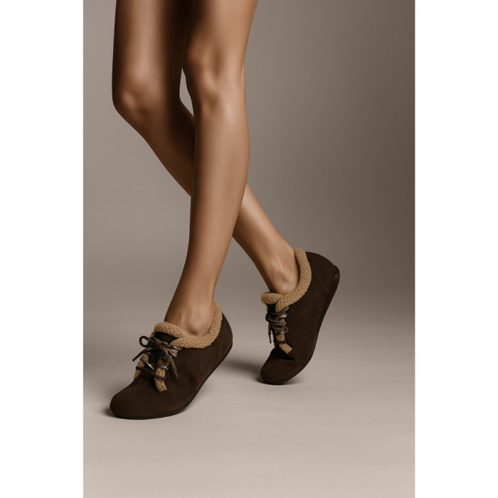 Женские зимние кеды с мехом Anna Lucci 205041 202452 205153 JNM556B khaki 6049