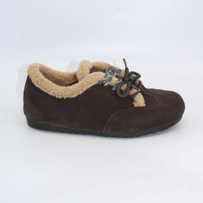 Женские зимние кеды с мехом Anna Lucci 205041 202452 205153 JNM556B khaki 6049