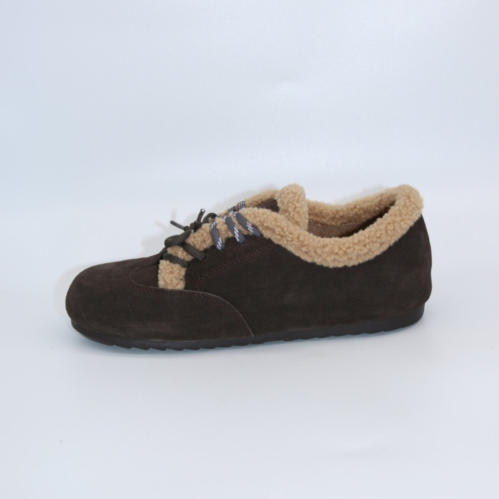 Женские зимние кеды с мехом Anna Lucci 205041 202452 205153 JNM556B khaki 6049