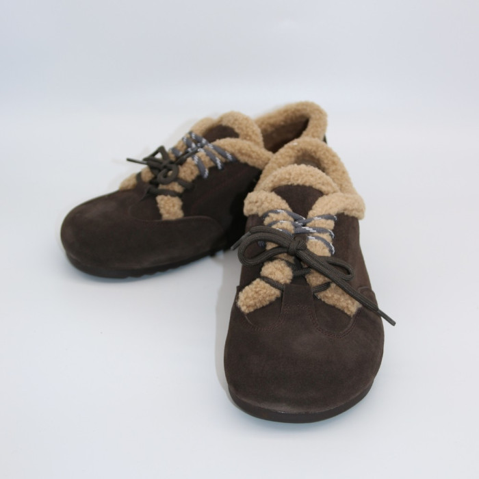 Женские зимние кеды с мехом Anna Lucci 205041 202452 205153 JNM556B khaki 6049