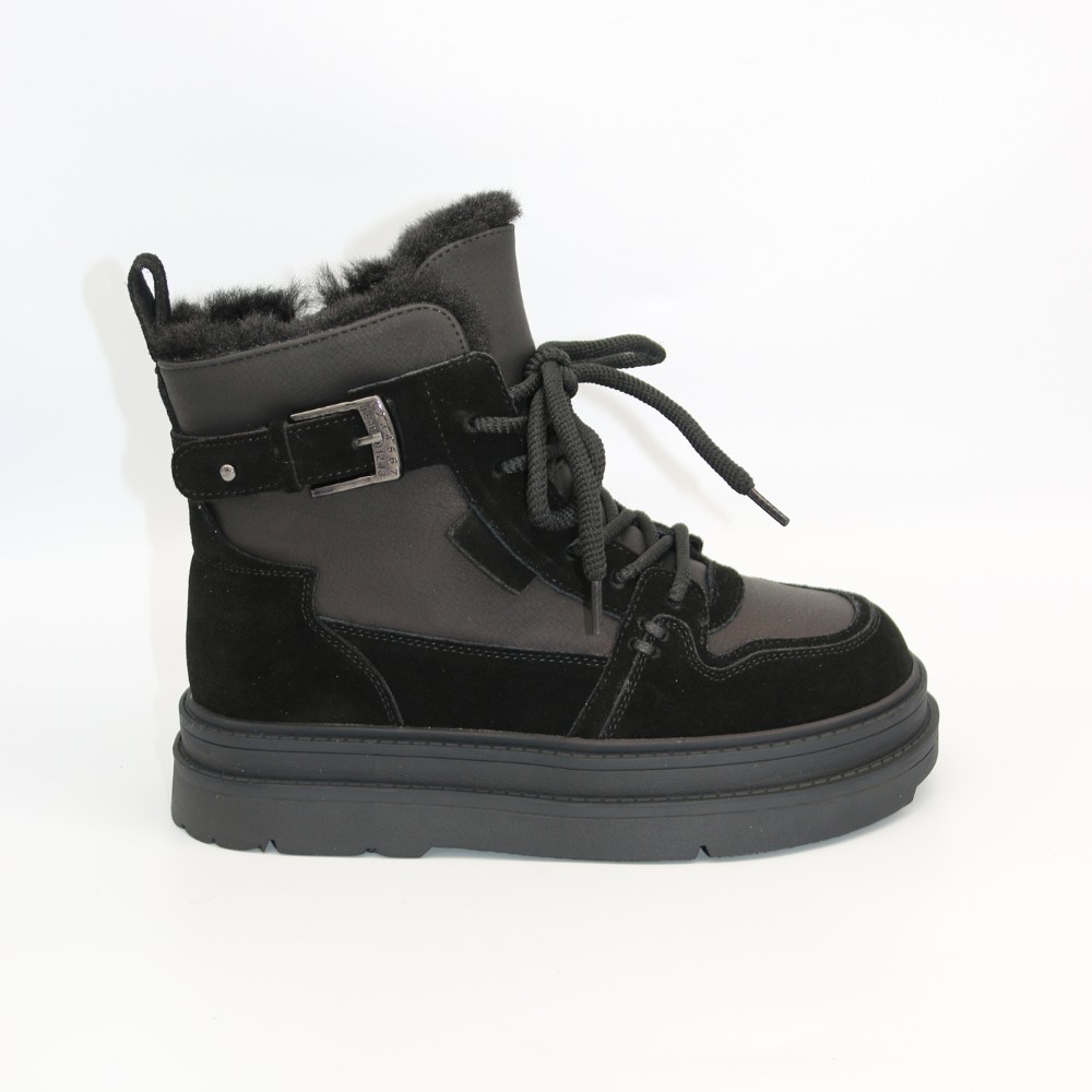 Жіночі зимові черевики Allsy Lonza 204424, 269008-1 black 6050 з вовняним утеплювачем