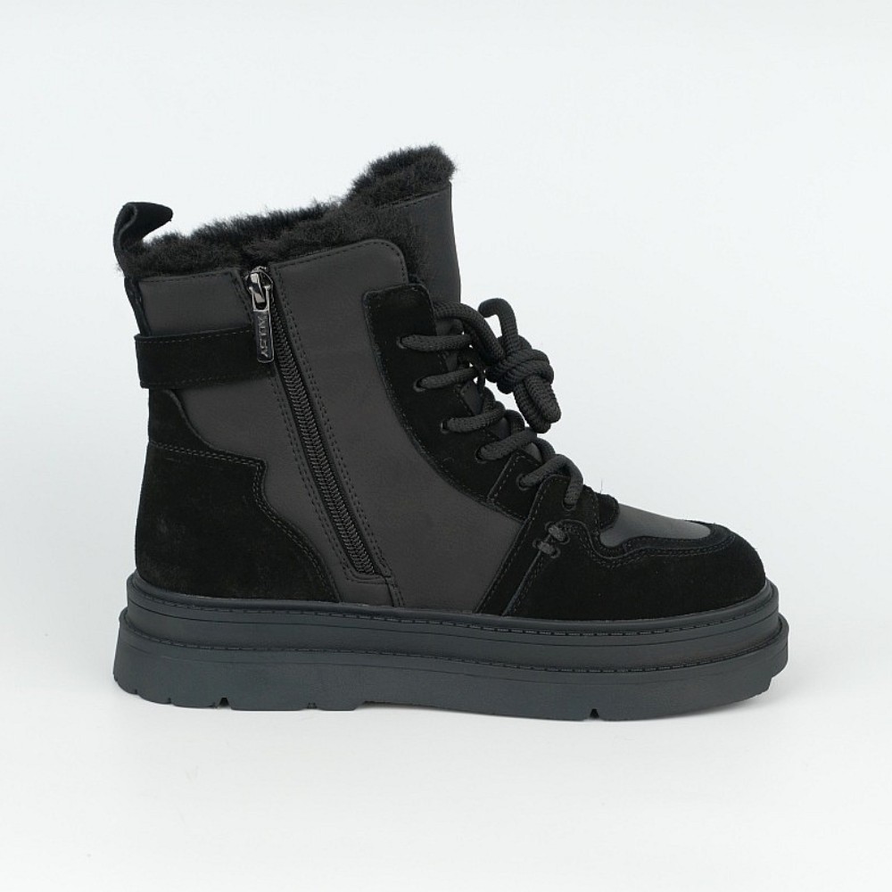 Жіночі зимові черевики Allsy Lonza 204424, 204902 269008-1 black 6050 з вовняним утеплювачем