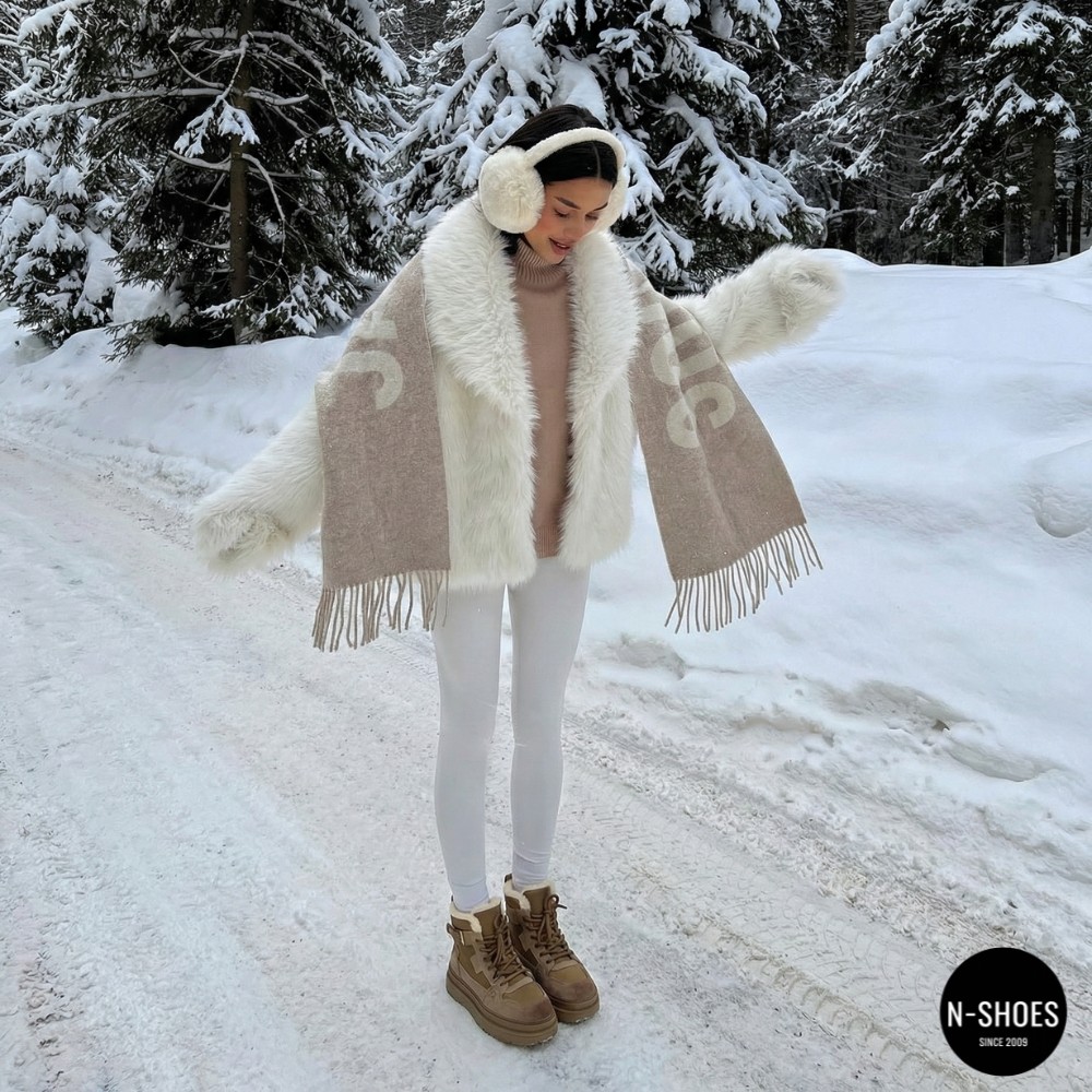 Зимние ботинки Allsy Lonza 204903 204720 202687 269008-3 бежевые на шерсти