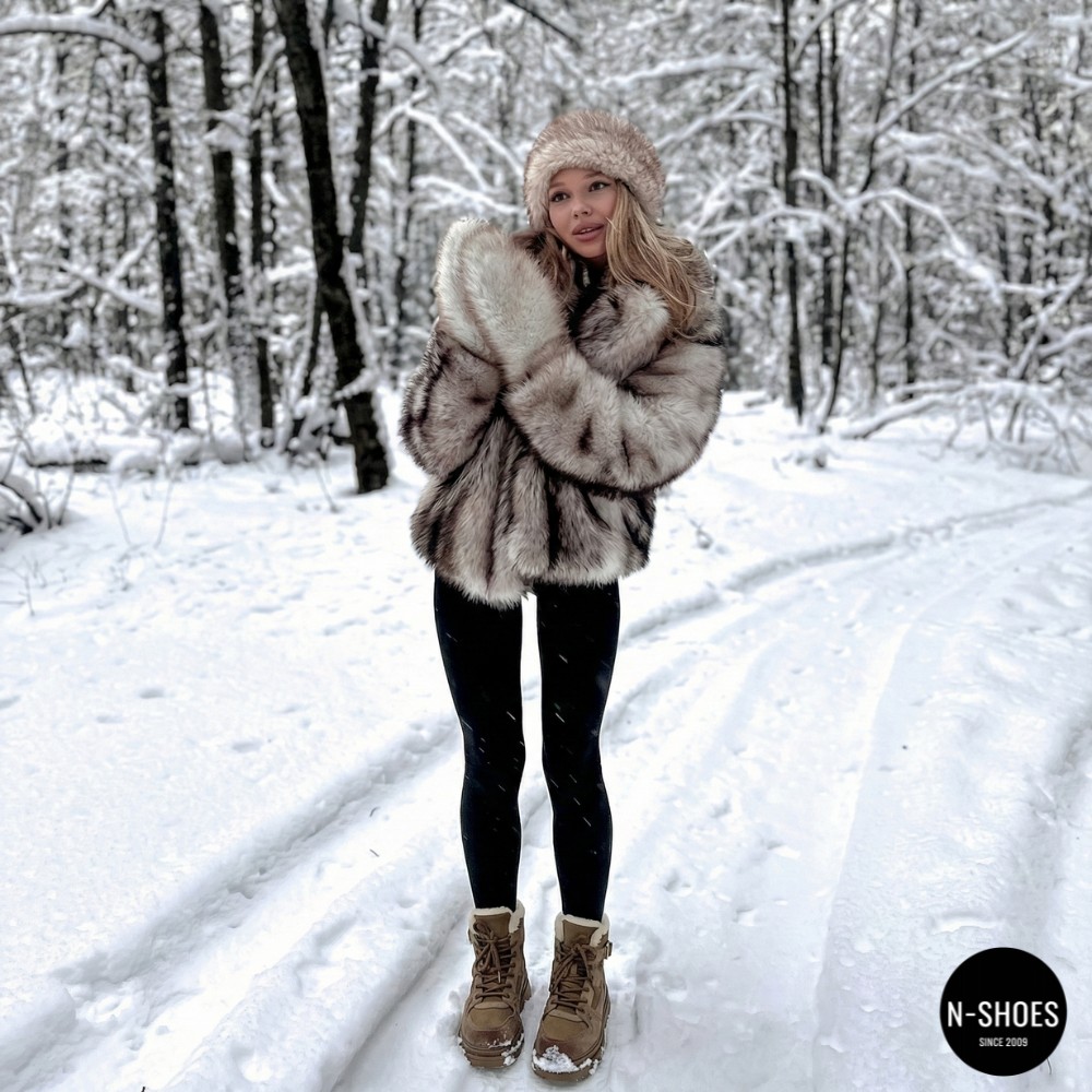 Зимние ботинки Allsy Lonza 204903 204720 202687 269008-3 бежевые на шерсти