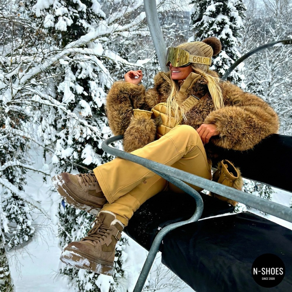 Зимние ботинки Allsy Lonza 204903 204720 202687 269008-3 бежевые на шерсти