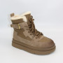 Жіночі зимові черевики Allsy Lonza 204720 202687 269008-3 khaki 6051 - бежеві, вовняний утеплювач