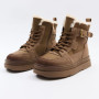 Женские зимние ботинки Allsy Lonza 204903 204720 202687 269008-3 khaki 6051 — бежевые, шерстяной утеплитель
