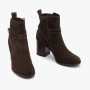 Rylko women’s brown suede boots with stable heel G7VL4 6TJF 6058