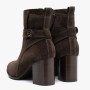 Rylko women’s brown suede boots with stable heel G7VL4 6TJF 6058