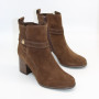 Rylko women’s brown suede boots with stable heel G7VL4 6TJF 6058