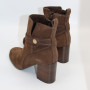 Rylko women’s brown suede boots with stable heel G7VL4 6TJF 6058