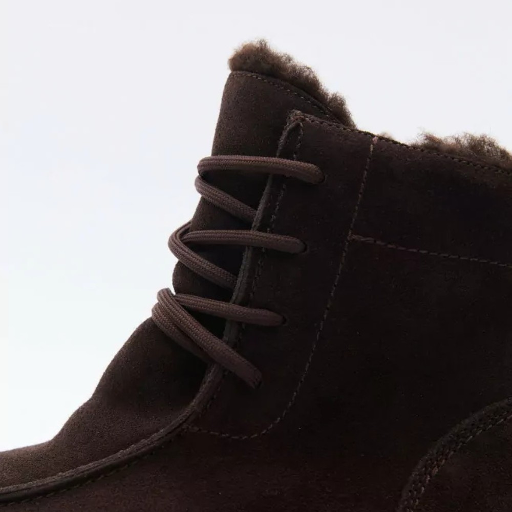 Жіночі зимові черевики Allsy Lonza, коричневі BROWN 6060 - натуральна шкіра та хутро