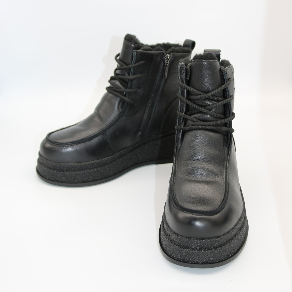 Жіночі зимові ботинки на танкетці Allsy Lonza 203545 C54787-528 BLACK 6061