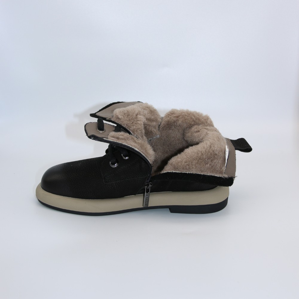 Жіночі зимові черевики Allsy Lonza 203188 ZM25Z53R001-1 6062 - чорний нубук, тепле хутро, комфорт