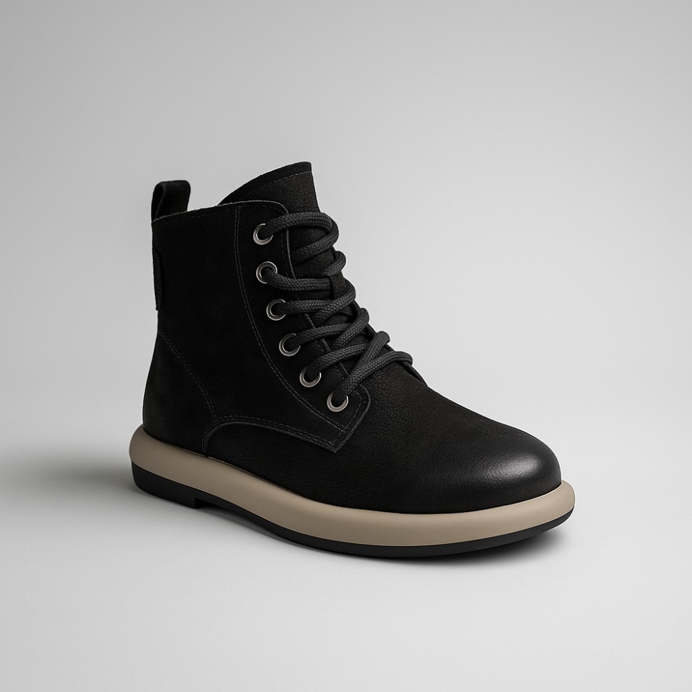 Жіночі зимові черевики Allsy Lonza 203188 ZM25Z53R001-1 6062 - чорний нубук, тепле хутро, комфорт