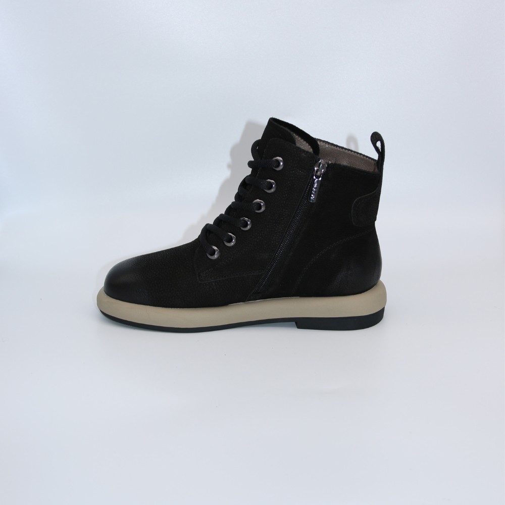 Жіночі зимові черевики Allsy Lonza 203188 ZM25Z53R001-1 6062 - чорний нубук, тепле хутро, комфорт