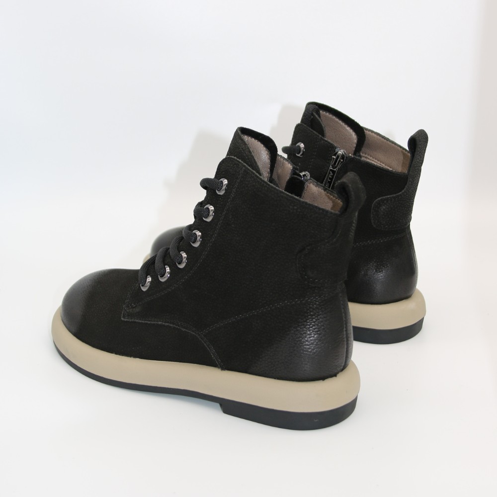 Жіночі зимові черевики Allsy Lonza 203188 ZM25Z53R001-1 6062 - чорний нубук, тепле хутро, комфорт