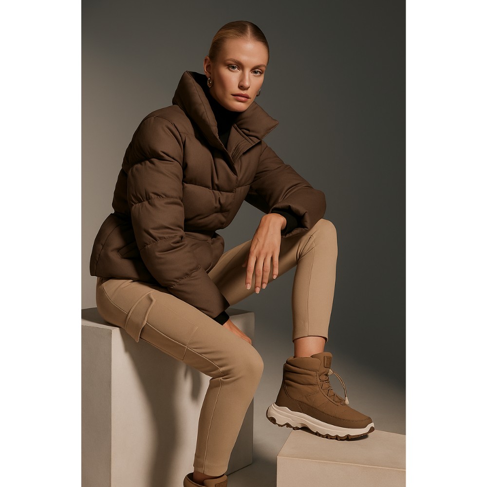 Жіночі зимові дутики KEDDO 448188-04-04 6064, шоколадні, водостійкі