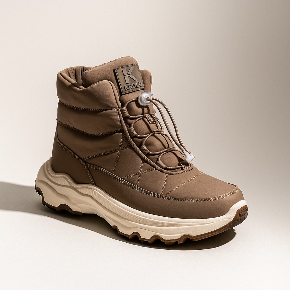 Жіночі зимові дутики KEDDO 448188-04-04 6064, шоколадні, водостійкі