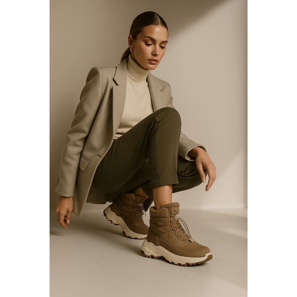 Жіночі зимові дутики KEDDO 448188-04-04 6064, шоколадні, водостійкі