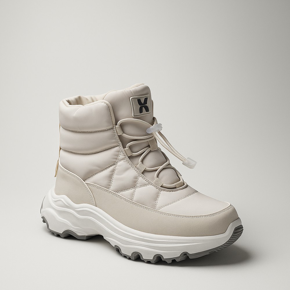 Жіночі зимові дутики KEDDO 448188-04-02e Milk 6065 з нейлону та хутра