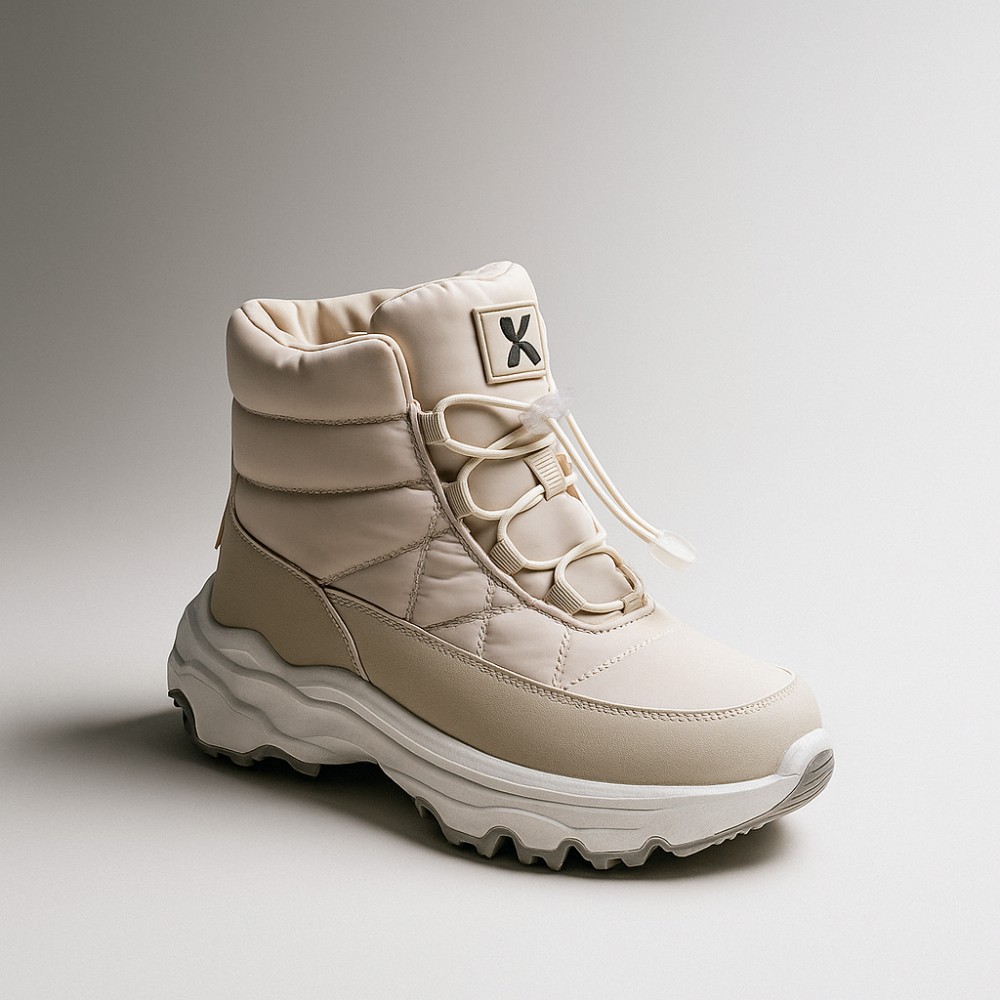 Жіночі зимові дутики KEDDO 448188-04-02e Milk 6065 з нейлону та хутра