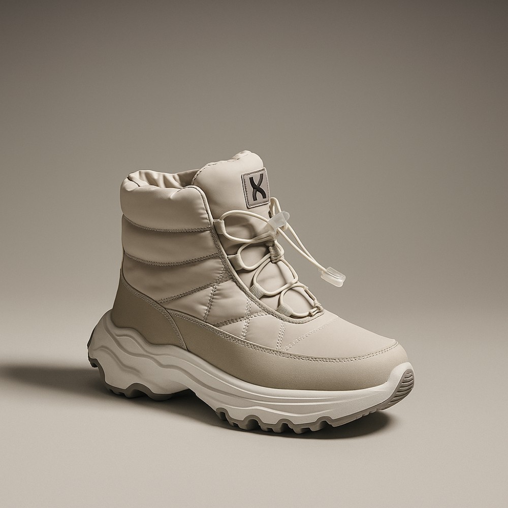 Жіночі зимові дутики KEDDO 448188-04-02e Milk 6065 з нейлону та хутра