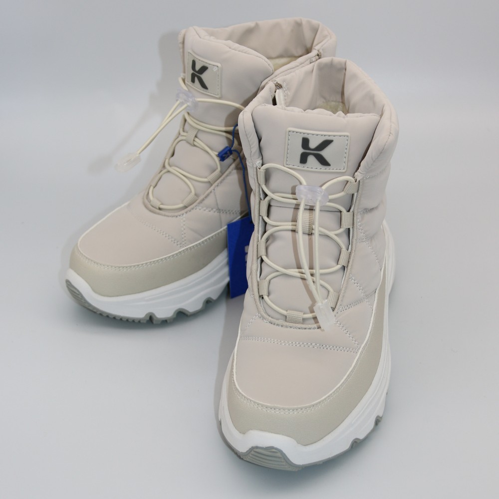 Жіночі зимові дутики KEDDO 448188-04-02e Milk 6065 з нейлону та хутра