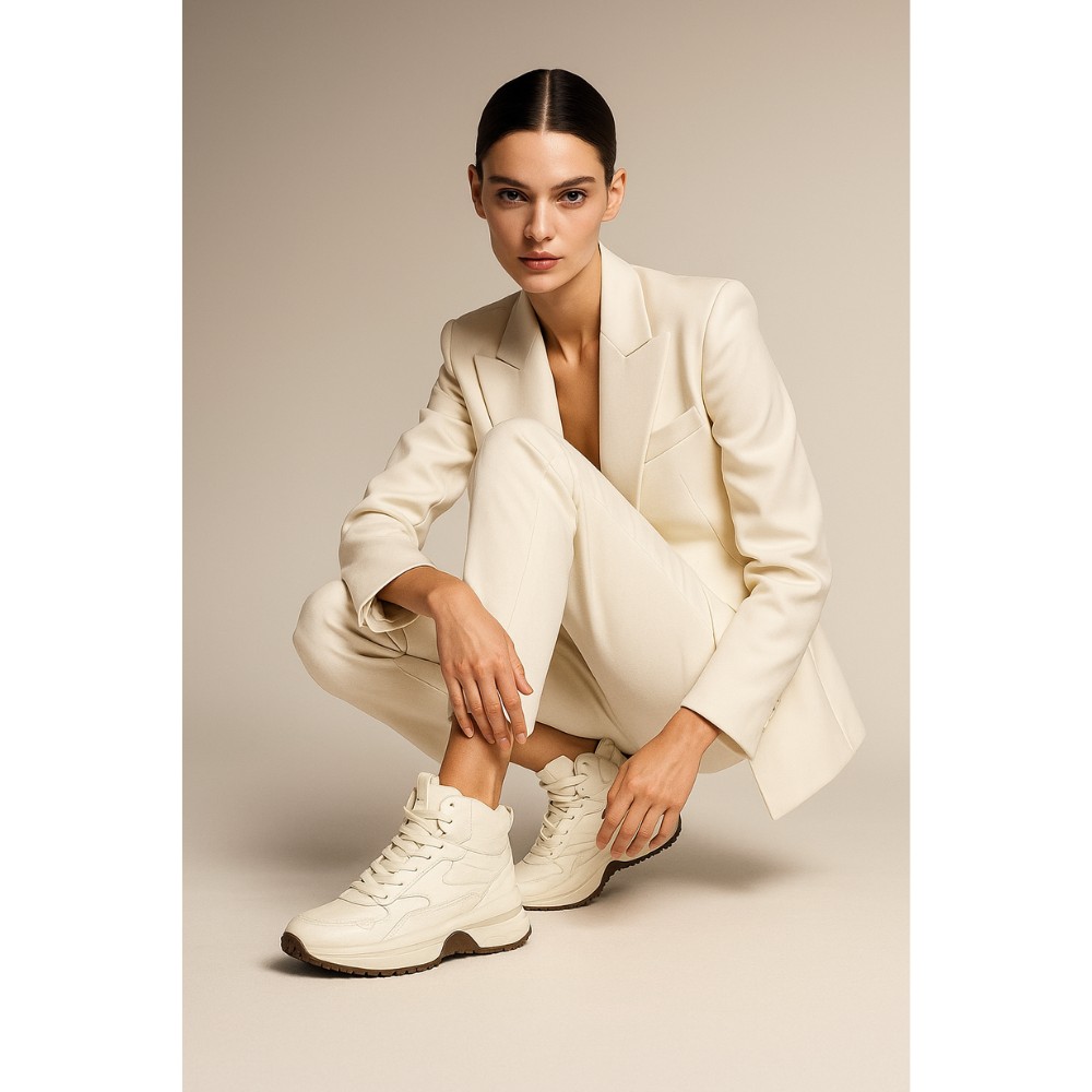 Жіночі зимові кросівки KEDDO 448178-09-03 Milk 6066 з натуральної шкіри та вовни