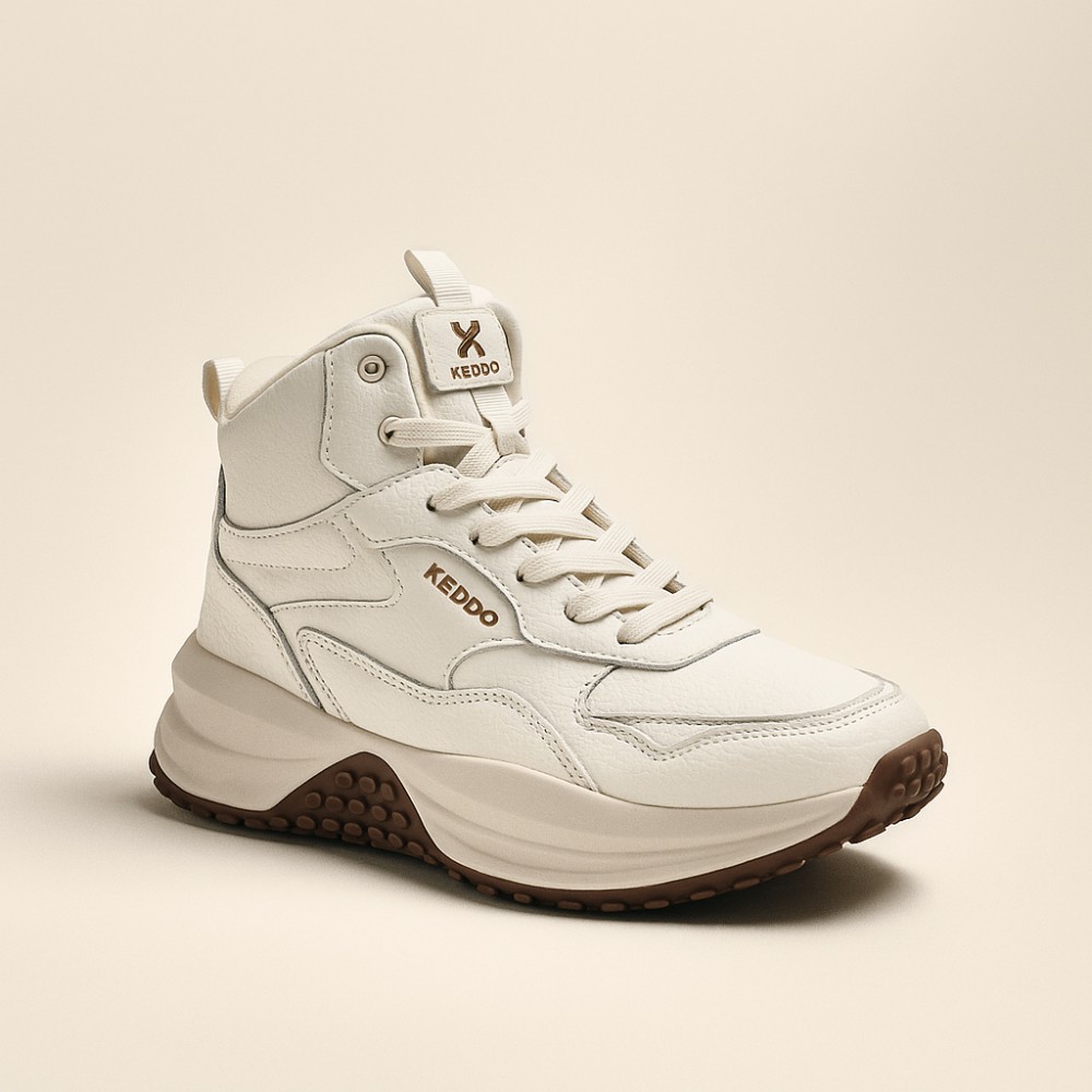 Жіночі зимові кросівки KEDDO 448178-09-03 Milk 6066 з натуральної шкіри та вовни