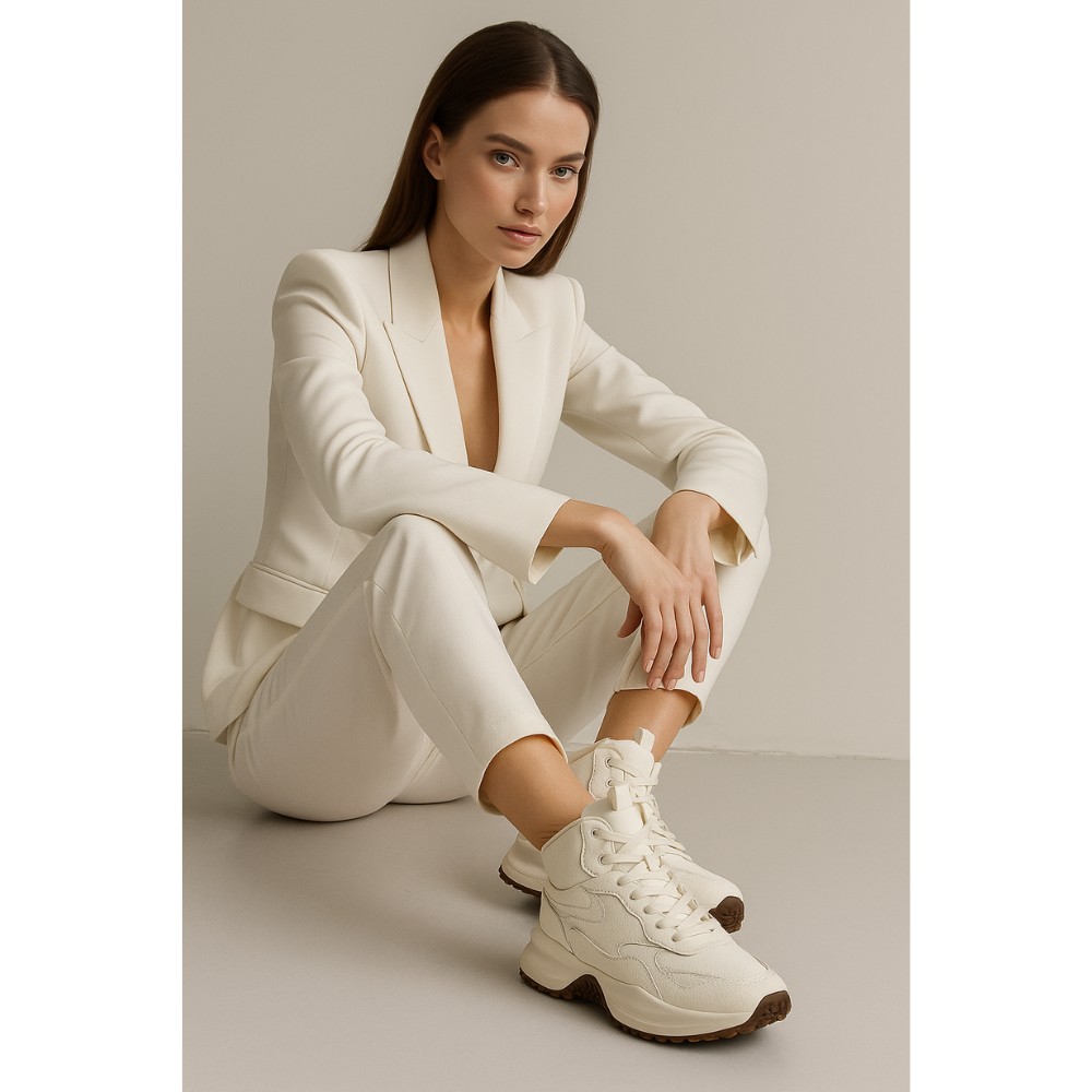 Жіночі зимові кросівки KEDDO 448178-09-03 Milk 6066 з натуральної шкіри та вовни