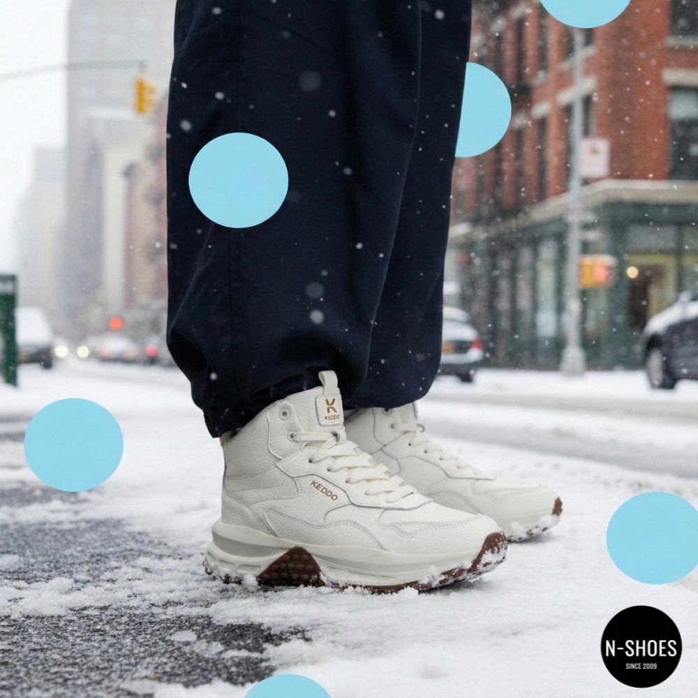 Жіночі шкіряні кросівки KEDDO 448178-09-03 6066 на натуральній вовні