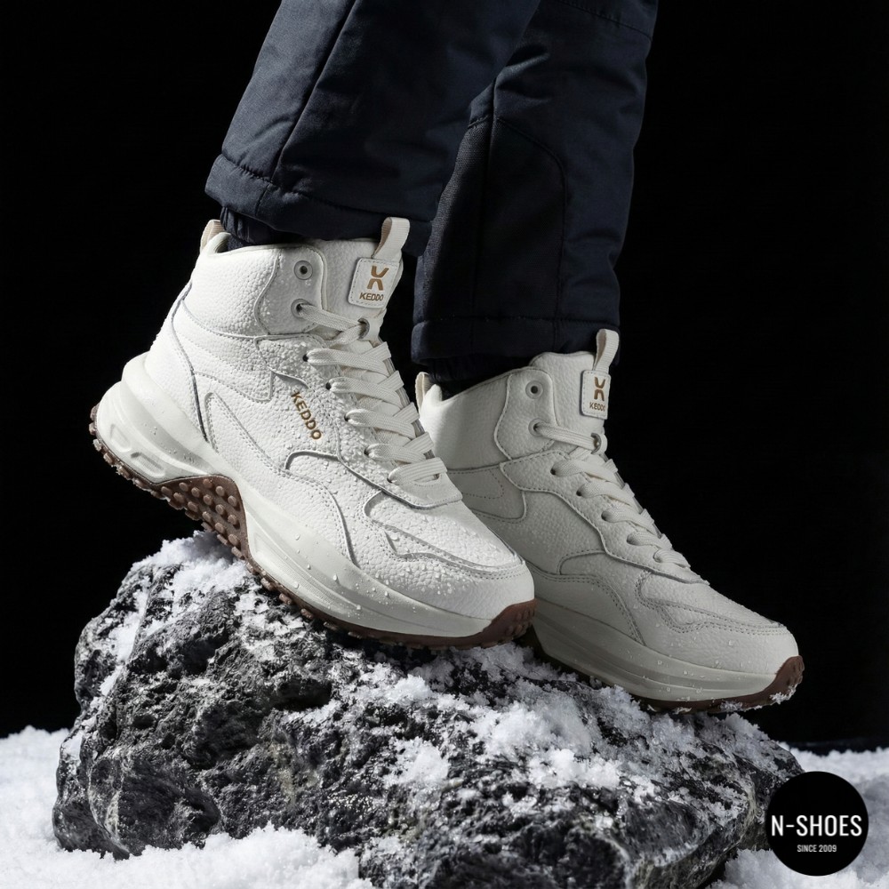 Жіночі шкіряні кросівки KEDDO 448178-09-03 6066 на натуральній вовні