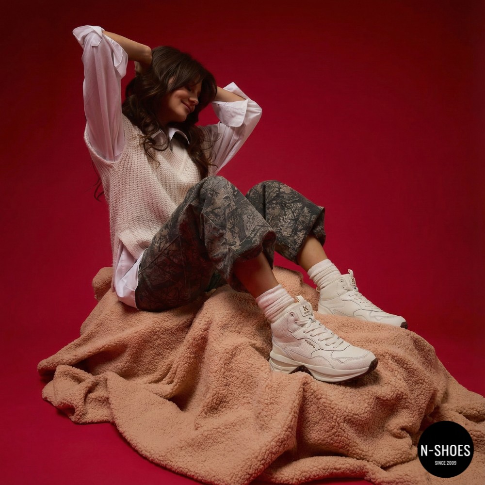 Жіночі шкіряні кросівки KEDDO 448178-09-03 6066 на натуральній вовні