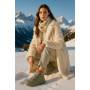 Women’s grey boots GRUNBERG 148575-28-03-6067 in faux leather and textile with Thermo-save Termotex GTH-D insulation