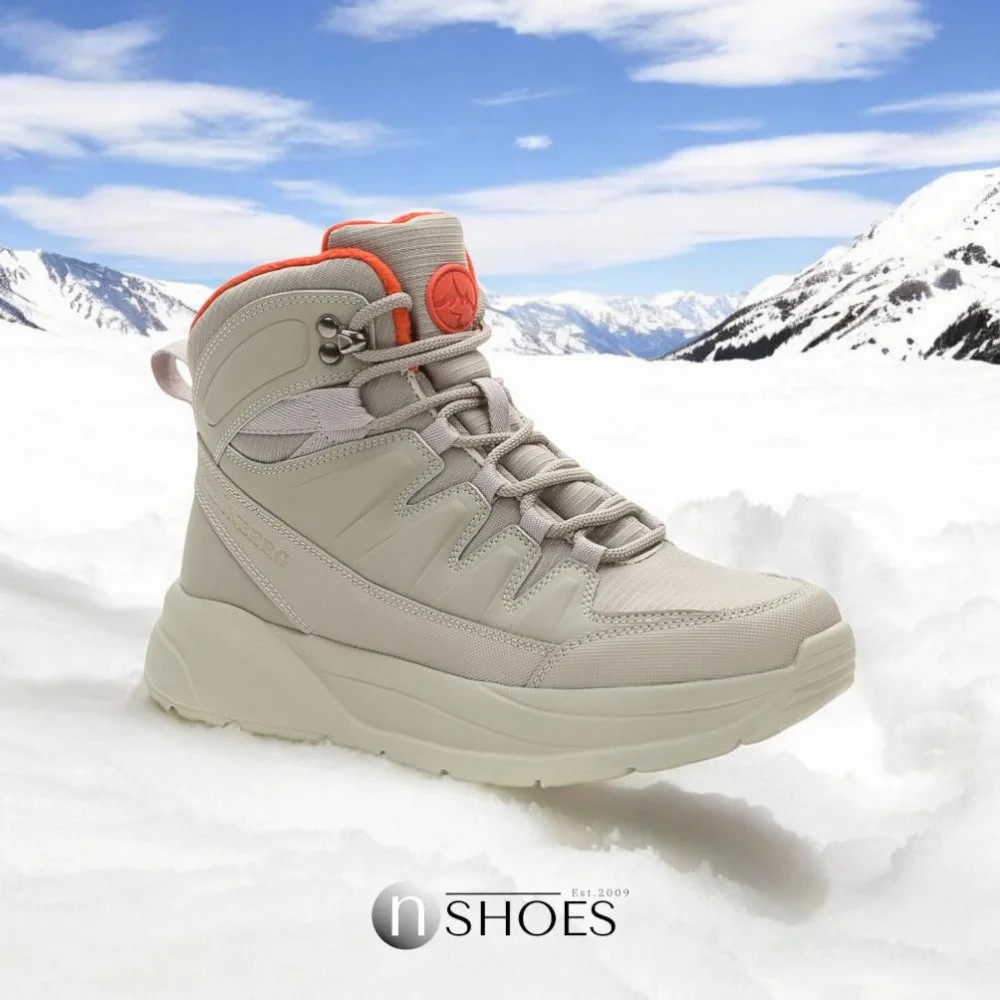 Women’s grey boots GRUNBERG 148575-28-03-6067 in faux leather and textile with Thermo-save Termotex GTH-D insulation