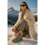 Women’s grey boots GRUNBERG 148575-28-03-6067 in faux leather and textile with Thermo-save Termotex GTH-D insulation