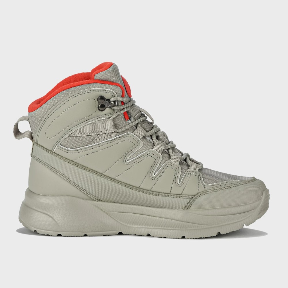 Women’s grey boots GRUNBERG 148575-28-03-6067 in faux leather and textile with Thermo-save Termotex GTH-D insulation