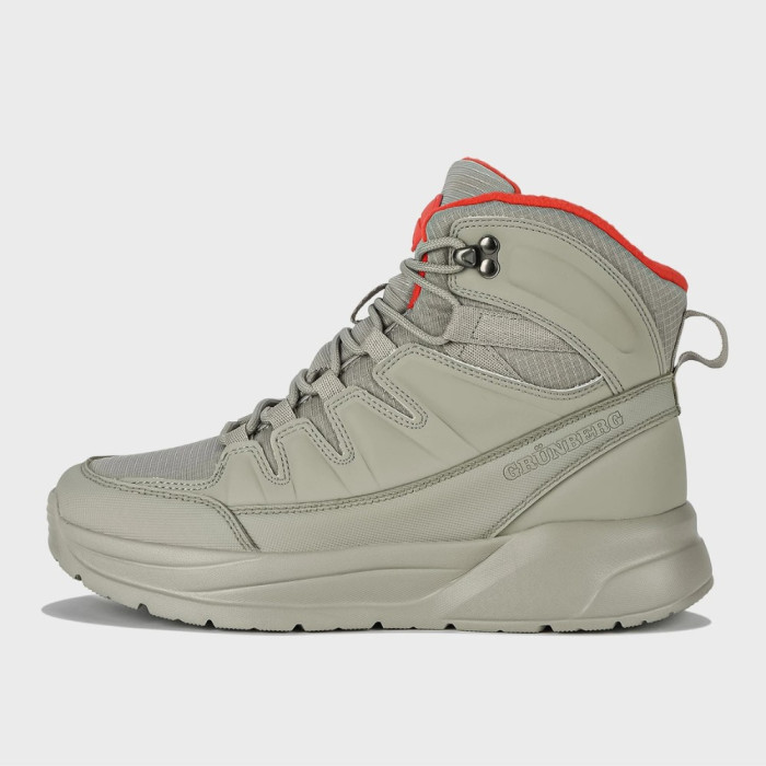 Серые кожаные ботинки GRUNBERG 148575-28-03-6067 с мембраной Gore-Tex