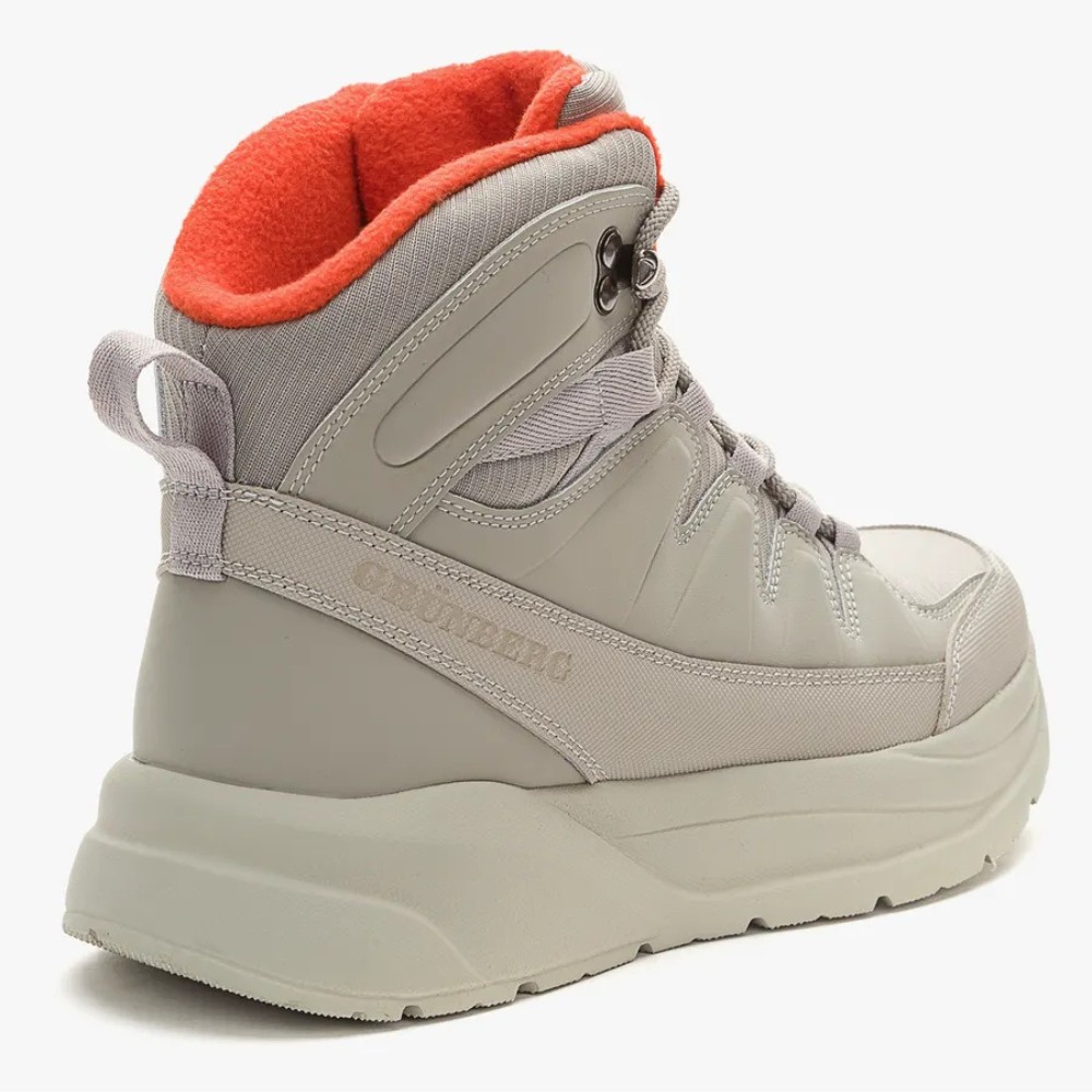 Women’s grey boots GRUNBERG 148575-28-03-6067 in faux leather and textile with Thermo-save Termotex GTH-D insulation