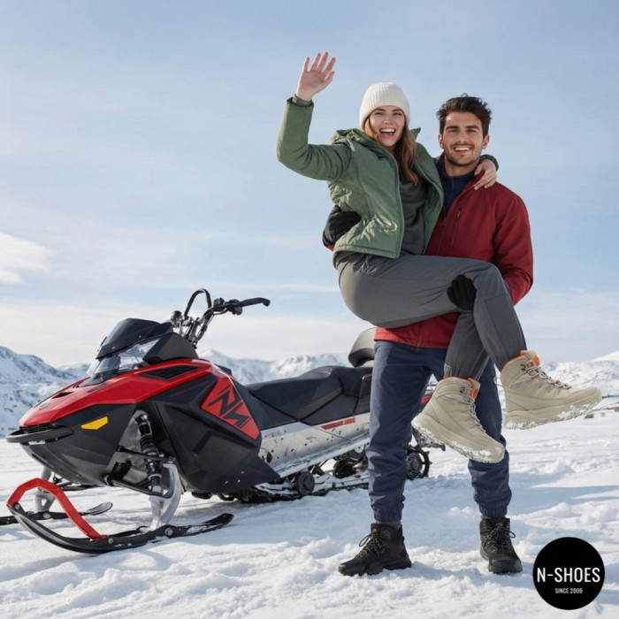 Серые кожаные ботинки GRUNBERG 148575-28-03-6067 с мембраной Gore-Tex