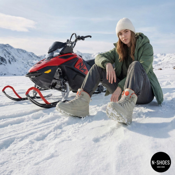 Серые кожаные ботинки GRUNBERG 148575-28-03-6067 с мембраной Gore-Tex