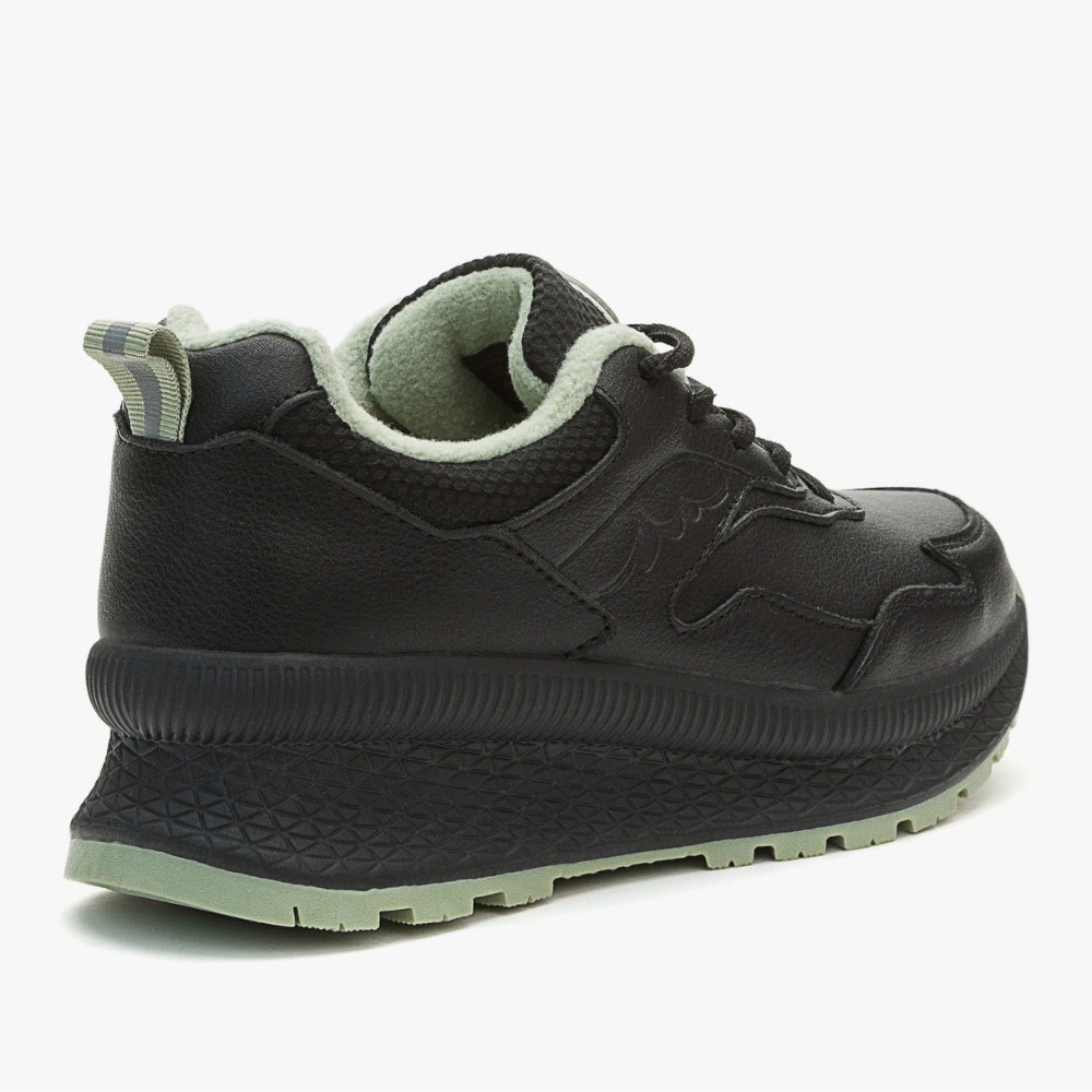 Women’s black leather sneakers Grunberg 148568/26-03 6076 with Thermotex insulation