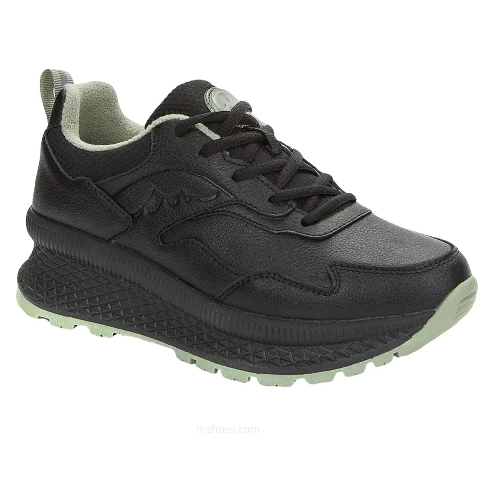 Women’s black leather sneakers Grunberg 148568/26-03 6076 with Thermotex insulation