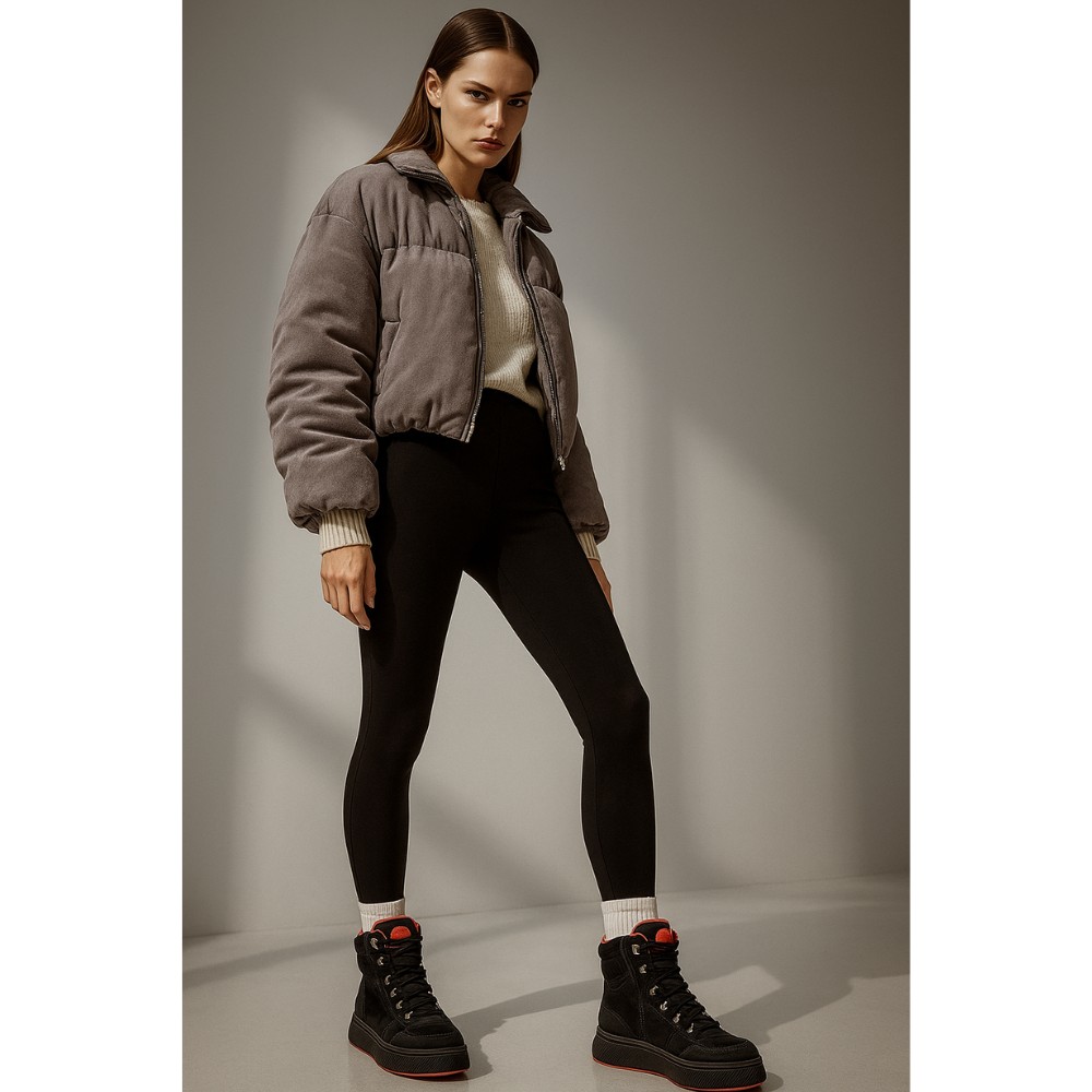 Женские зимние ботинки Grunberg 148569-09-01 6087 чёрные из натуральной кожи с шерстью