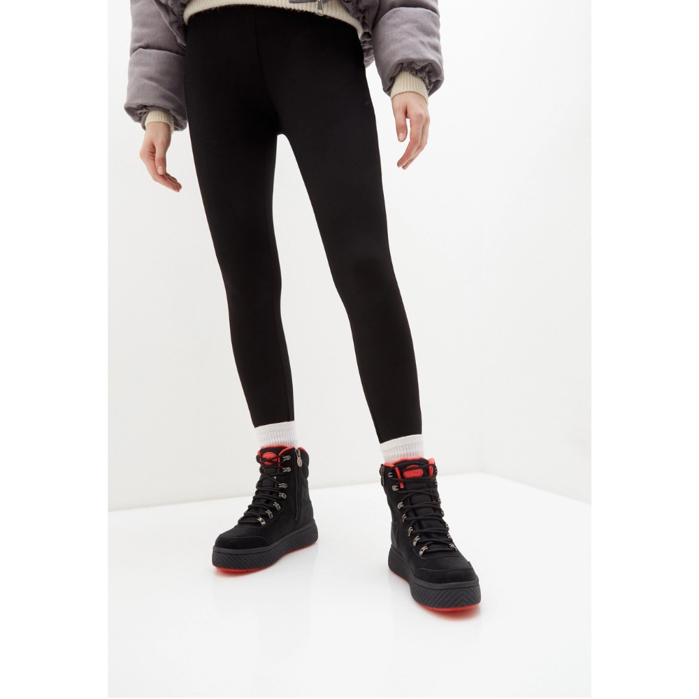 Женские зимние ботинки Grunberg 148569-09-01 6087 чёрные из натуральной кожи с шерстью