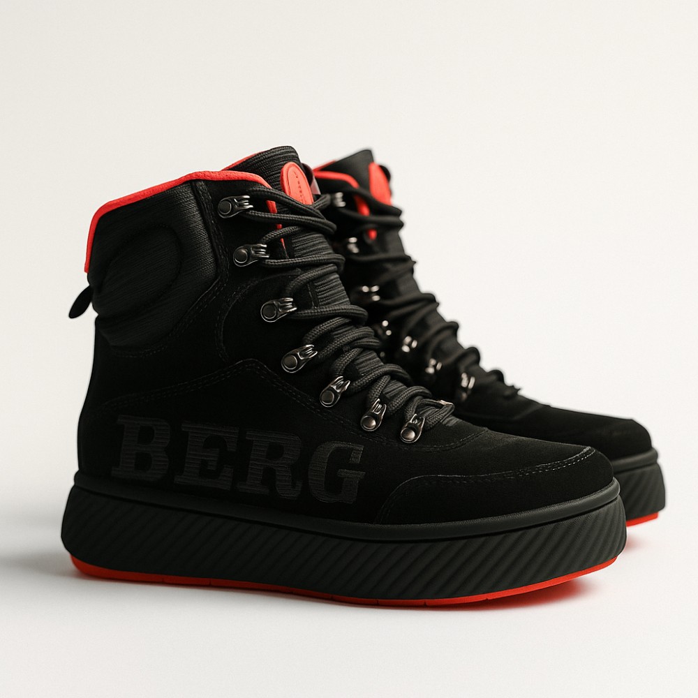 Женские зимние ботинки Grunberg 148569-09-01 6087 чёрные из натуральной кожи с шерстью