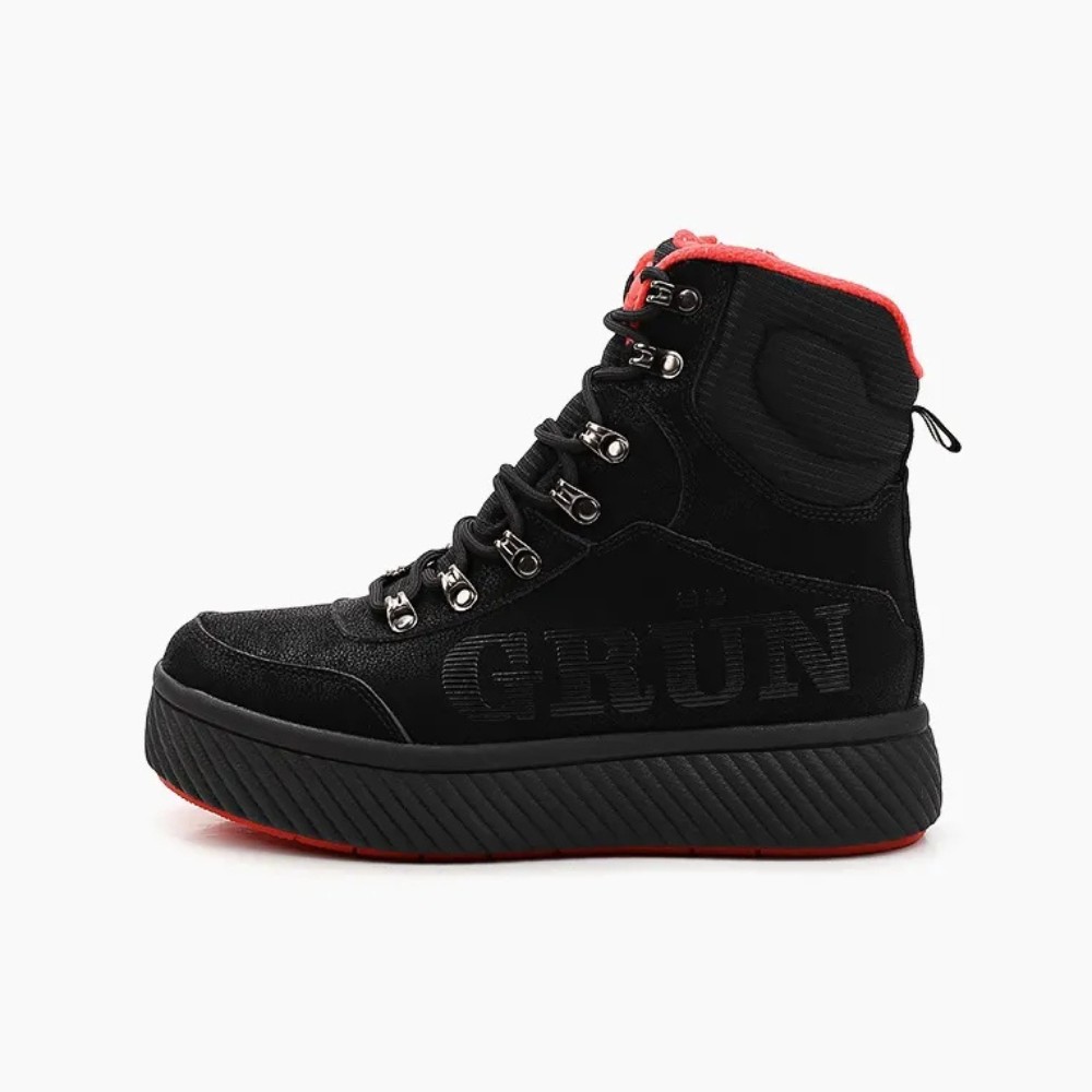 Женские зимние ботинки Grunberg 148569-09-01 6087 чёрные из натуральной кожи с шерстью