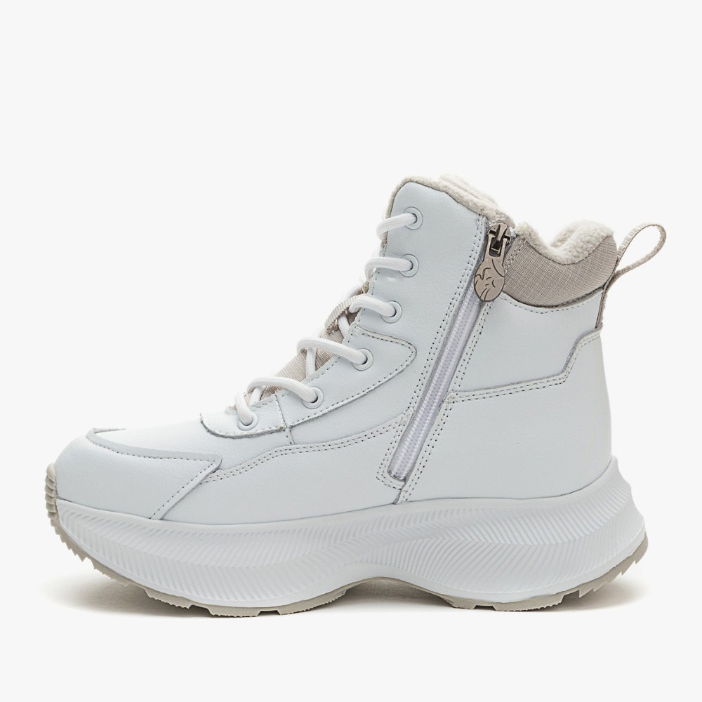 Жіночі зимові білі черевики Grunberg 148577-20-02 6088 - натуральна шкіра, вовняний утеплювач