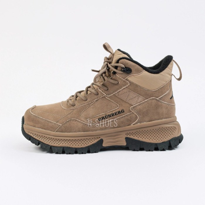 Жіночі зимові черевики Grunberg 148593-03-02 6089 - бежеві, шкіра, Gore-Tex, NanoTex